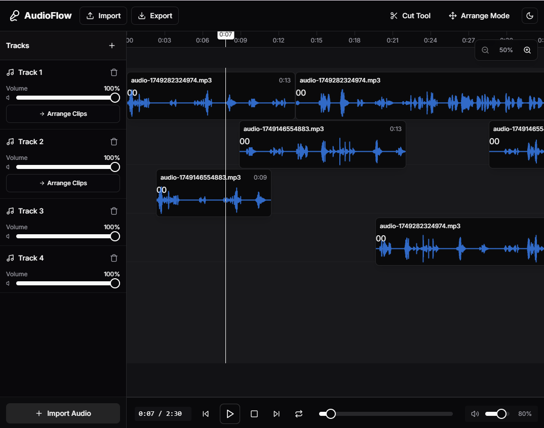 AudioFlow - Free Online Audio Editor | Browser-Based Audio Editing
